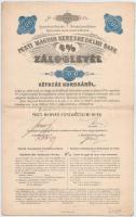 Budapest 1903. Pesti Magyar Kereskedelmi Bank 4%-al kamatozó záloglevele 200K-ról, szárazpecséttel T:II hajtás mentén szakadás