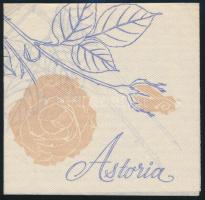 cca 1960-1980 Astoria Szálló, díszes retró szalvéta, jó állapotban