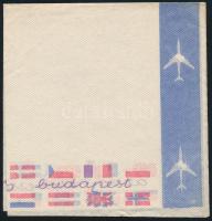 cca 1960-1980 Aero Espresso, 2 db díszes retró szalvéta, jó állapotban