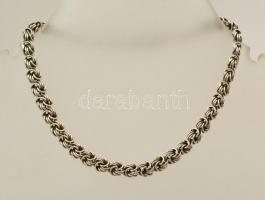 Ezüst(Ag) rózsaszemes karkötő, jelzett, h: 19 cm, nettó: 6,3 g
