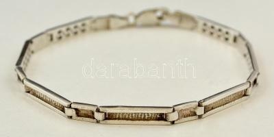 Ezüst(Ag) glídes karkötő, jelzett, h: 20 cm, nettó: 11,5 g