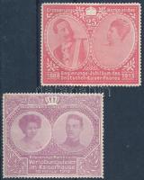 1913 A német császári pár 25 éves évfordulója + Viktória hercegnő és August eljegyzése 2 db levélzáró