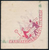 cca 1960-1980 Hármashatárhegy Étterem, 2 db díszes retró szalvéta, jó állapotban