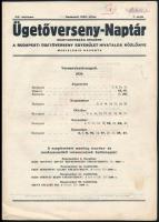1939 Ügetőverseny-naptár. A Budapesti Ügetőverseny Egyesület Hivatalos közlönyve, XIX. évf., 1939. 7. szám, ceruzás bejelölésekkel, az utolsó lapon pecséttel, 28 p.