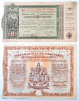 Budapest 1913. "Magyar Földhitel Intézet" 4%-os záloglevele 2000K-ról szárazpecséttel, sze...