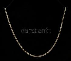 Ezüst(Ag) szögletes apró szemű pancer nyaklánc, jelzett, h: 53 cm, nettó: 10,4 g