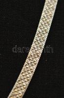 Ezüst(Ag) pikkelymintás lapos kígyó nyaklánc, jelzett, h: 46 cm, nettó: 9,6 g