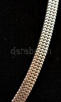 Ezüst(Ag) háromsoros lapos kígyó nyaklánc, jelzett, h: 45,5 cm, nettó: 10,1 g