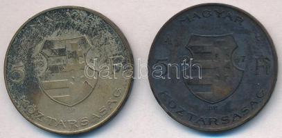 1947. 5Ft Ag "Kossuth" (2x) T:2-,3 patina