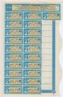 Románia / Bukarest 1936. "MICA Bányászati Részvénytársaság" öt részvénye egyben 2500L-ről,...