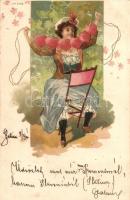 6 db RÉGI szignós művész motívumlap /  6 pre-1945 artist signed motive cards; August Patek, Anny Tek...