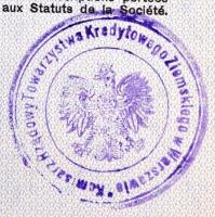Lengyelország 1935. "Varsói Földhitel Bank" 4 1/2%-os jelzálog kötvénye 220Zl-ról, bélyegz...