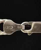 Ezüst(Ag) kettős bordás nyaklánc, jelzett, h: 45 cm, nettó: 22,3 g