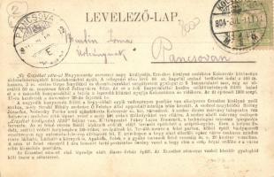 Kolozsvár, Cluj; Vendéglő az Erzsébet sétaúton. Dunky fivérek kiadása. Hátoldalon szöveg / restauran...