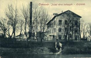 Temesvár, Timisoara; József város kalapgyár. Gerő Manó kiadása / Hutfabrik / hat factory (EK)