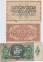 8db-os vegyes pengő bankjegy tétel, benne még egy korona, illetve egy adópengő bankjegy T:III,III-