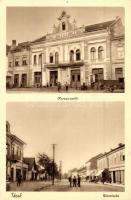 Técső, Tacovo; Korona szálló, utcakép / hotel, street