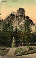 Trencsén, Trencín; Várrom és park / castle ruins with park view   (EK)