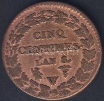 Franciaország 1799-1800. 5c LAN8W T:3