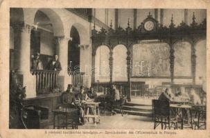 Pöstyén, Piestany; Tiszti kórház társalgója, belső / military hospital, interior / Sprechzimmer des Offiziersspitals (EK)