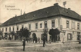 Érsekújvár, Nové Zamky; Királyi Járásbíróság, Steiner Miksa üzlete. Adler József kiadása / court, shop (EK)