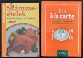 Vegyes gasztronómia könyvek, 5 db: W. Csoma Éva: Ötkarikás szakácskönyv, Hatvany Lili: Ételművészet,...