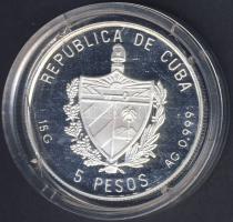 Kuba 1993. 5P Ag "Postatörténet-hajó" T:PP