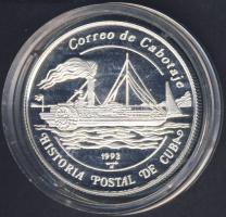 Kuba 1993. 5P Ag "Postatörténet-hajó" T:PP