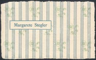 cca 1900 Margarete Stegler szecessziós névjegye