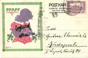 Pfaff varrógép reklám / Pfaff sewing machine advertisement postcard s: Db-P. (EK)