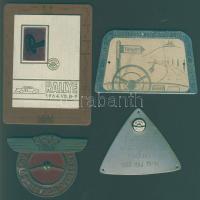 1958-64. 4db autós emlékplakett