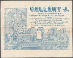 1905 Gellért J. épület- és díszmű-bádogos, díszes számla