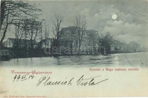 1899 Temesvár, Timisoara; Gyárváros, Nyaraló a Bega csatorna mentén, Králicsek Béla kiadása / villa on the riverside (EK)