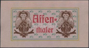 cca 1900 Affenthaler borkereskedés szecessziós reklámlapja, 8,5x16 cm