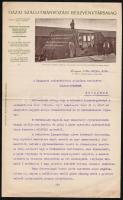 1910 Hazai Szállítmányozási Rt., díszes fejléces hivatali levél