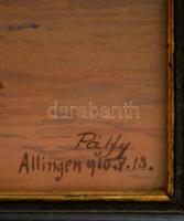 Pálfy jelzéssel: Allingen. Vegyes technika, papír, üvegezett keretben, 27×37 cm