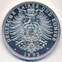 Németország 1992. "Wilhelm II Deutscher Kaiser" II. Vilmos német császár Ag emlékérem (14,...