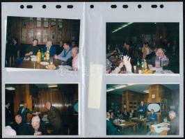 Életképek az Okmány- és Illetékbélyeg Gyűjtő Szakosztály rendezvényéről, 8 db fotó, 9×12,5 cm