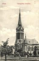 Arad, Evangélikus templom, Bloch H. kiadása / church (Rb)