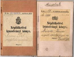 2 db nyomtatvány népfölkelési igazolvány