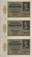 Németország / Weimari Köztársaság 1922. 10.000M (5x) 3+2 sorszámkövetők T:I,I- Germany / Weimar Republic 1922. 10.000 Mark (5x) 3+2 sequential serials C:UNC,AU