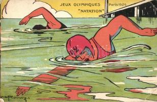 1924 Paris, Jeux Olympiques, Natation / Olympic Games, swimming s: H. L. Roowy (fa)