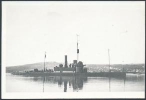 A Bodrog monitor, a Dunai Flottila hajója 1914-ben, az 1980-as években eredeti negatívról előhívott másolat, 9x13 cm