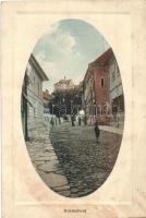 Segesvár, Schassburg, Sighisoara; utcakép, Fritz Teutsch kiadása / street view (fl)