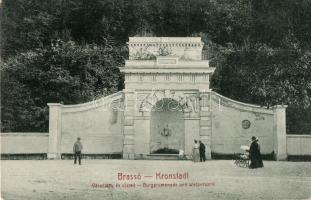 Brassó, Kronstadt, Brasov; Burgpromenade und Wasserwerk / Vársétány és vízmű, W. L. 141. / castle promenade and water works (EK)