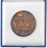 1978. "Szegedi Iparvásár / Emlékérem"  kétoldalas Br érem, eredeti dísztokban (69mm) T:2 patina