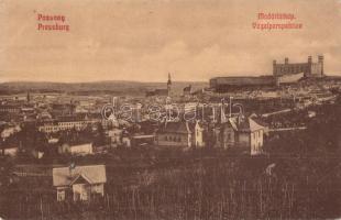 Pozsony, Pressburg, Bratislava; Vogelperspektive / látkép, vár, villák / general view, castle, villas (EB)