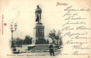 1898 Moscow, Moscou; Monument de Pouschkin / Pushkin monument (EK)