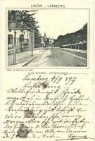 1897 (Vorläufer!) Lviv, Lwów, Lemberg; Ulica Kopernika, Naklad. Jan Bromilski / Kopernikusgasse / street view (vágott / cut)