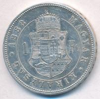 1883KB 1Ft Ag "Ferenc József / Barokk címer" T:2 ph. Adamo M15